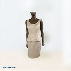 Kasper silver shimmer 2 piece dress suit